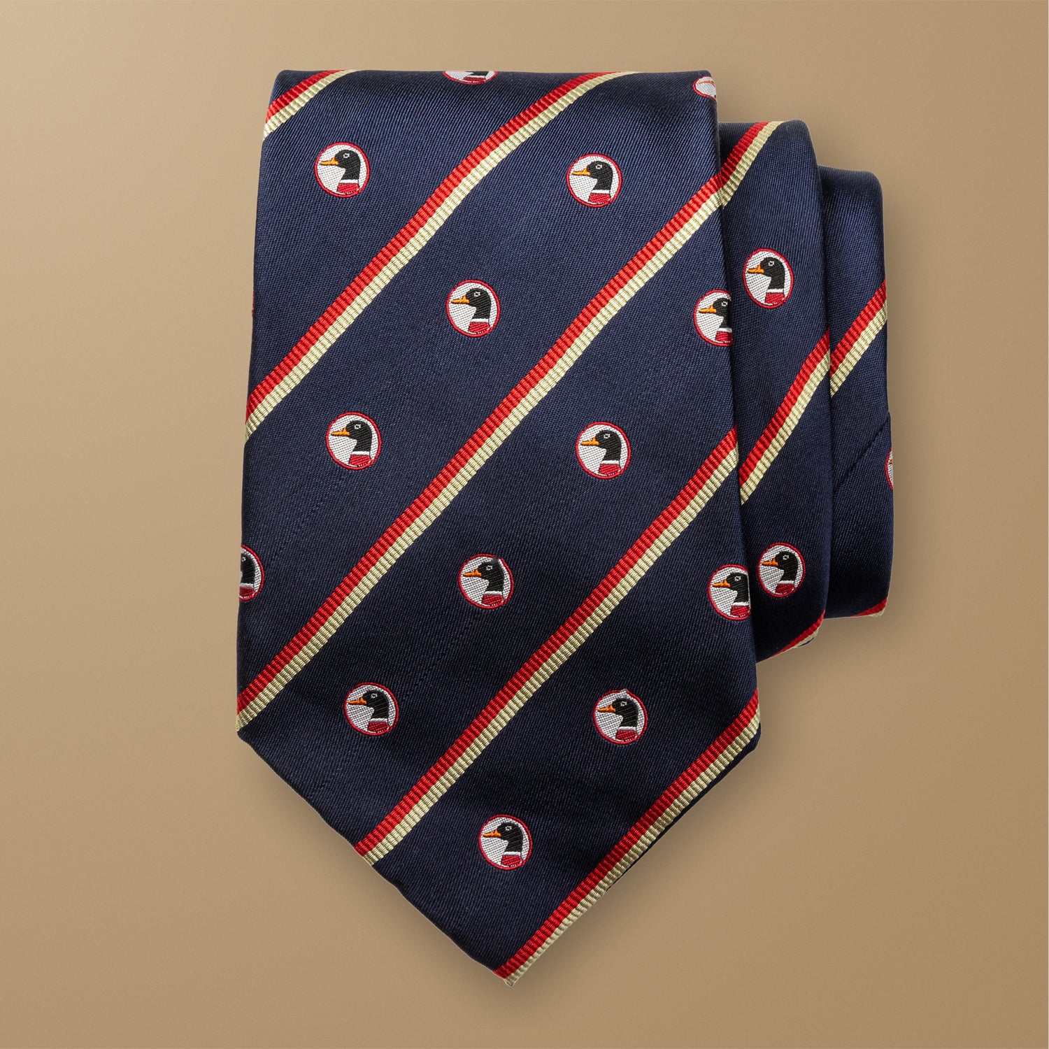 Silk Logo Striped Tie