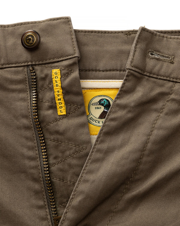 Classic Fit Gold School Chino - Olive Drab