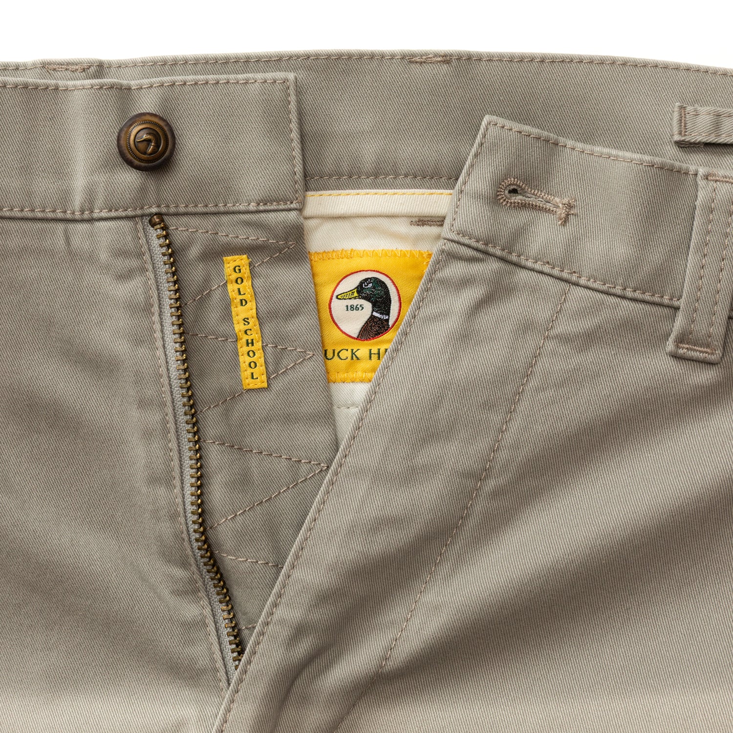 Classic Fit Gold School Chino - Placid Grey