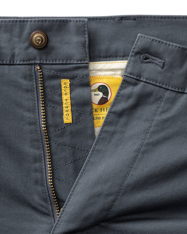 Classic Fit Gold School Chino - Washed Navy