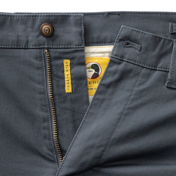 Classic Fit Gold School Chino - Washed Navy