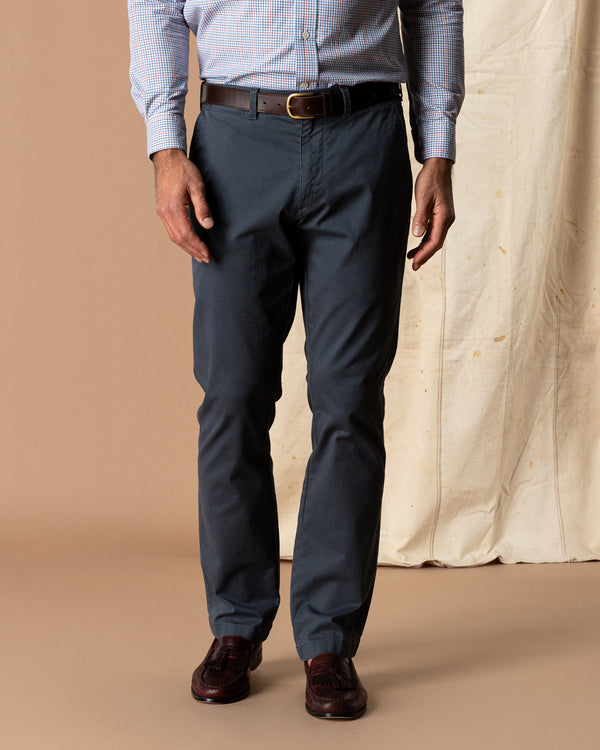 Classic Fit Gold School Chino - Washed Navy