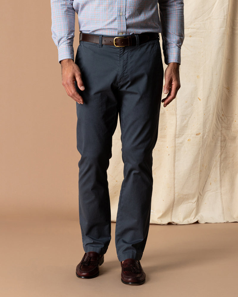 Classic Fit Gold School Chino - Washed Navy