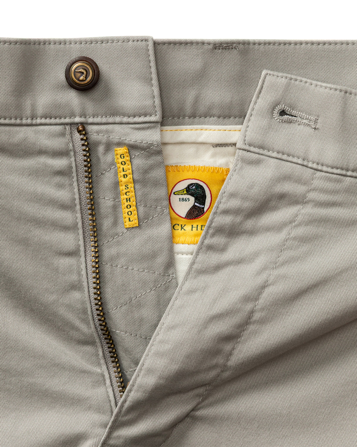 Classic Fit Gold School Chino - Dove Grey