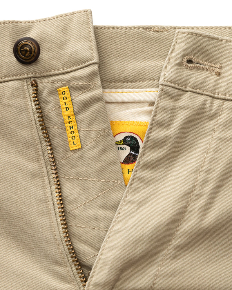 Classic Fit Gold School Chino - Khaki