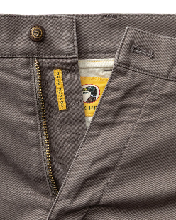 Classic Fit Gold School Chino - Fossil Gray