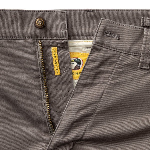 Classic Fit Gold School Chino - Fossil Gray
