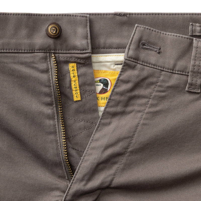 Classic Fit Gold School Chino - Fossil Gray