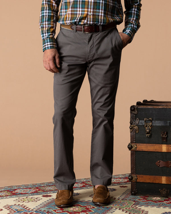 Classic Fit Gold School Chino - Fossil Gray