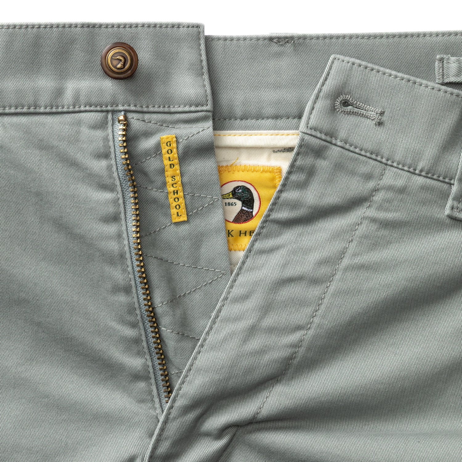 Classic Fit Gold School Chino - Monument Gray