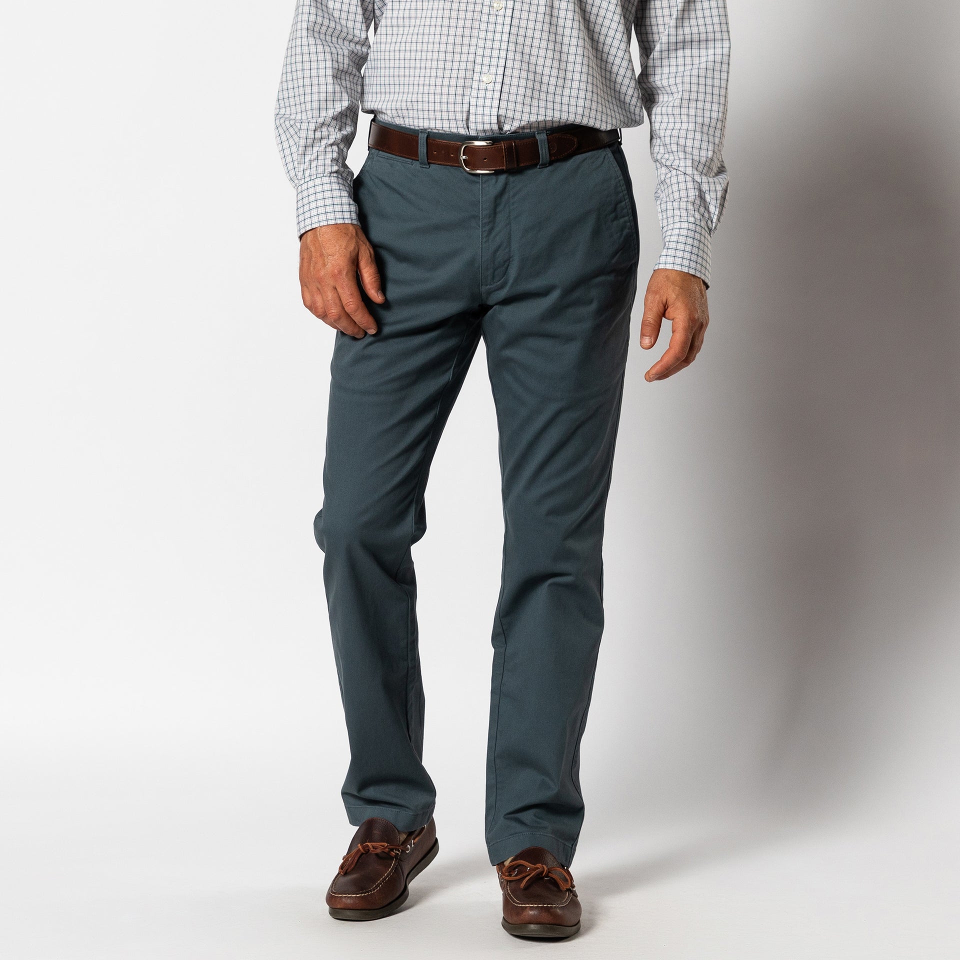 Classic Fit Gold School Chino - Graphite Blue
