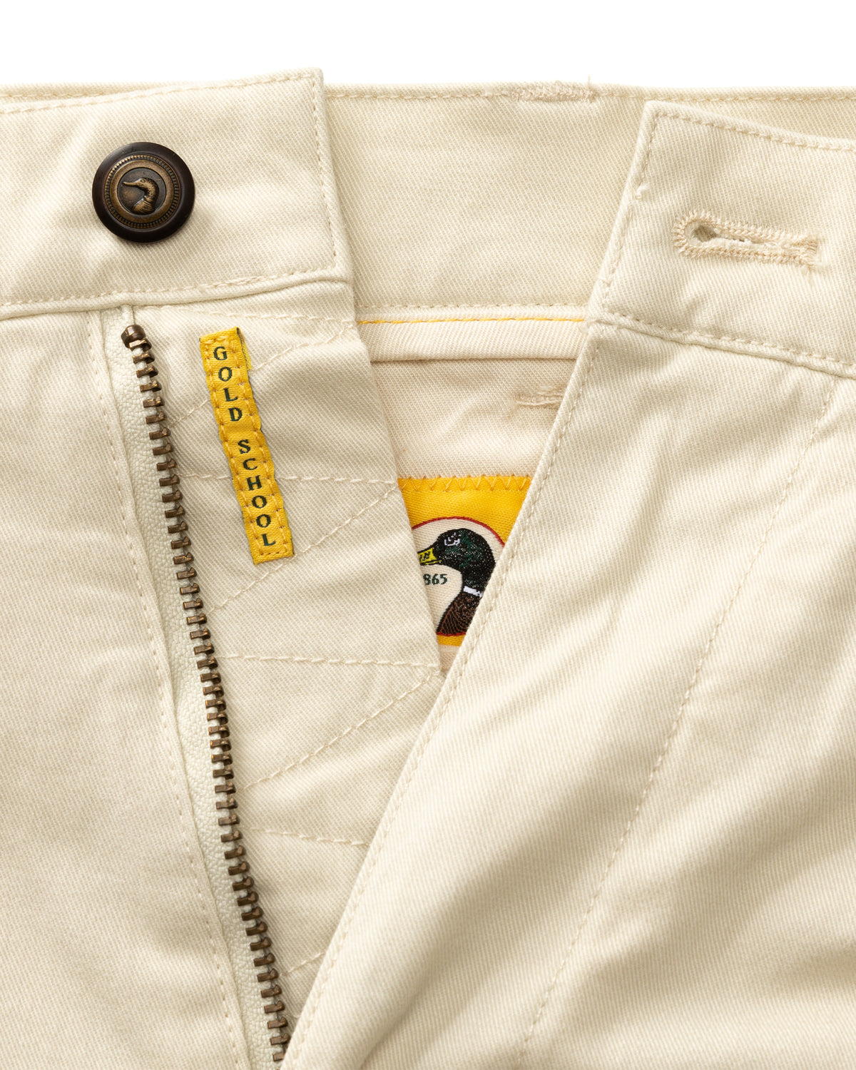 Classic Fit Gold School Chino - Stone