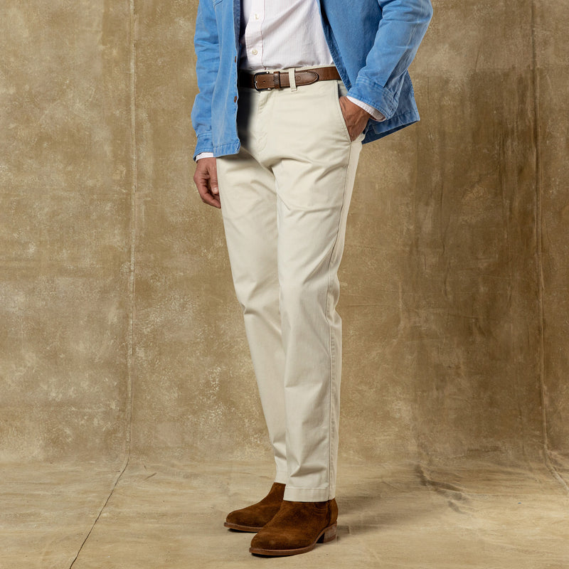 Classic Fit Gold School Chino - Stone