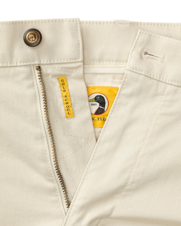 Classic Fit Gold School Chino - Stone Gold Patch