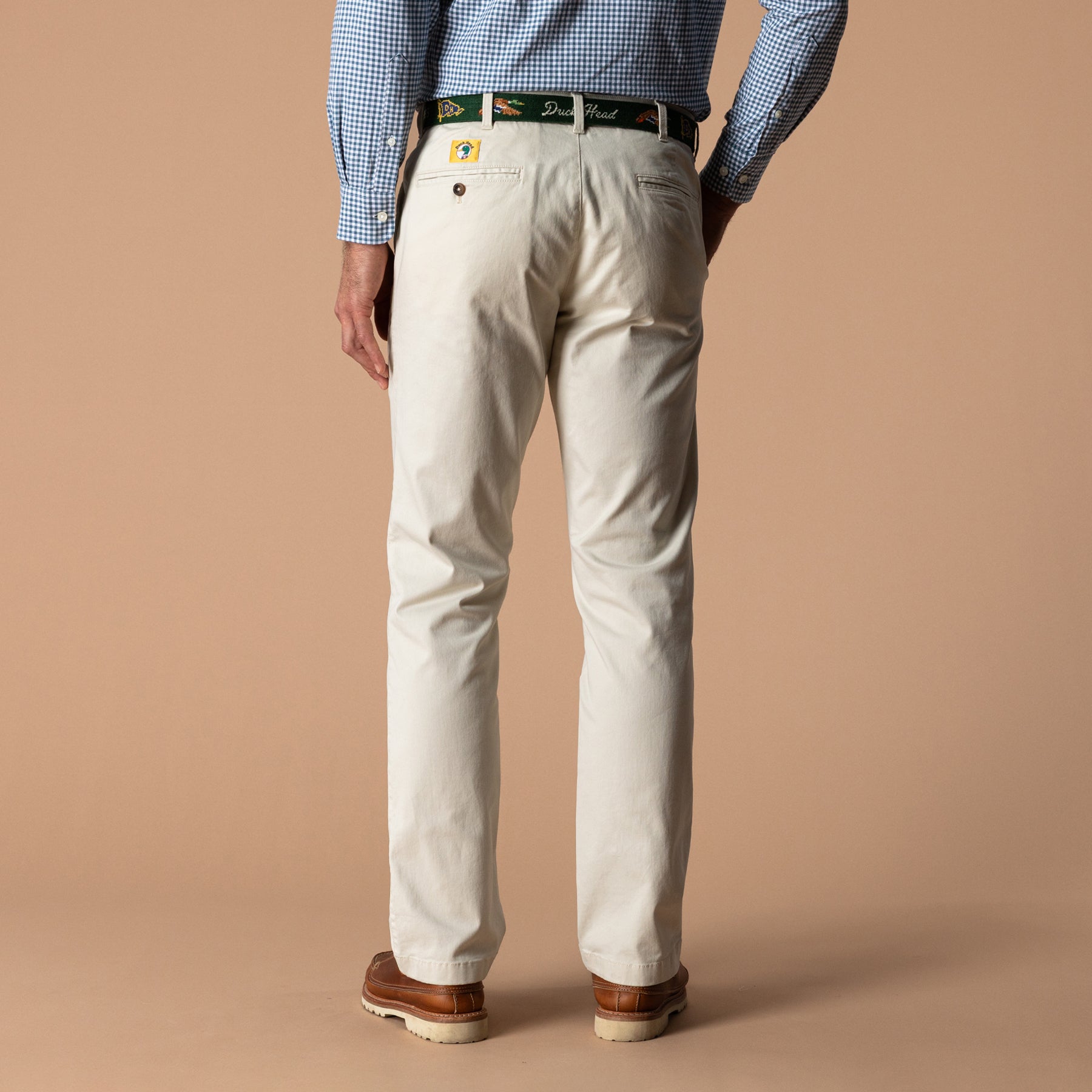 Classic Fit Gold School Chino - Stone Gold Patch