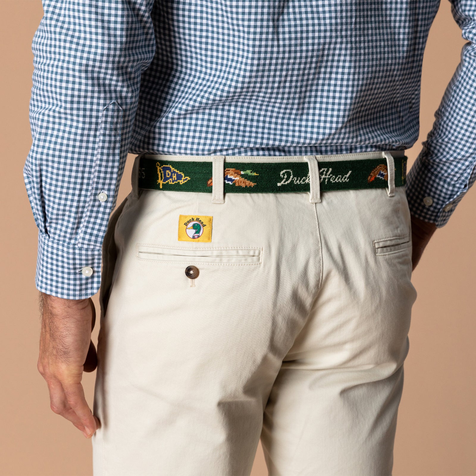 Classic Fit Gold School Chino - Stone Gold Patch
