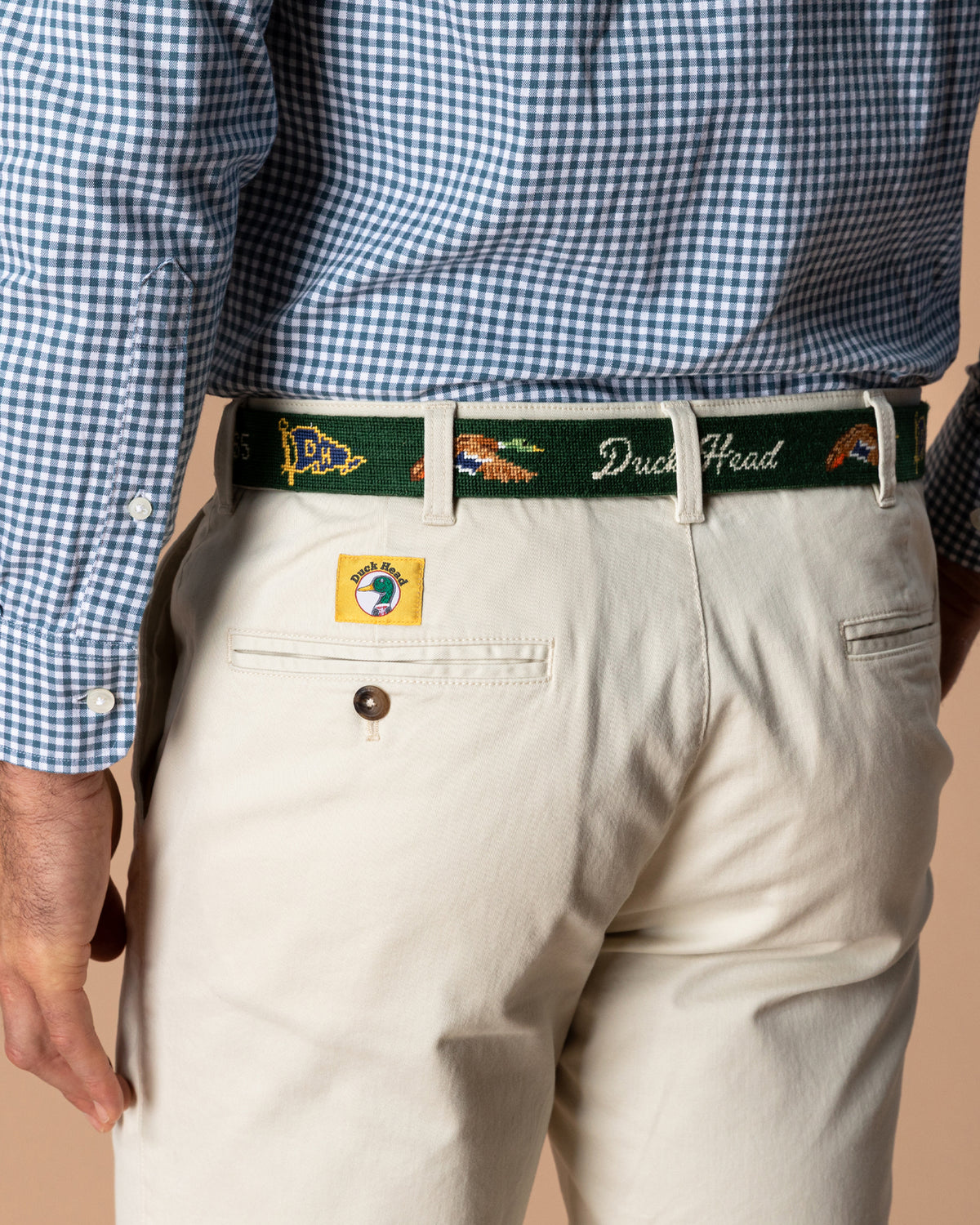 Classic Fit Gold School Chino - Stone Gold Patch