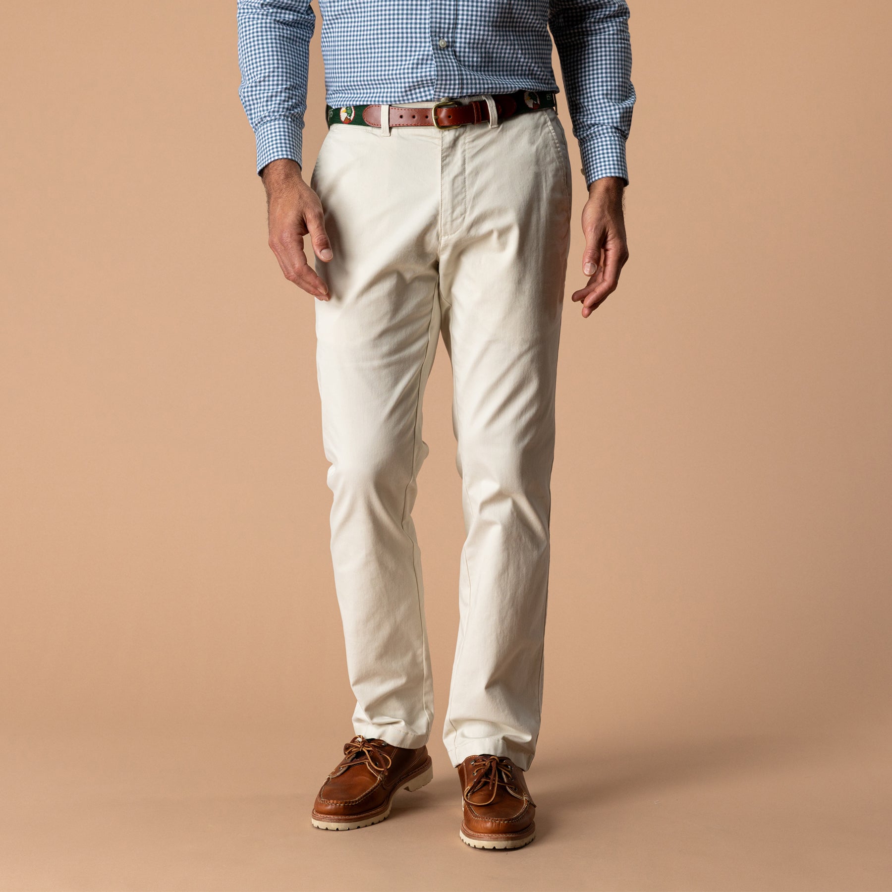 Classic Fit Gold School Chino - Stone Gold Patch