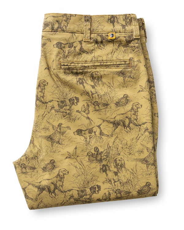 Classic Fit Gold School Chino - Wheatfield Print