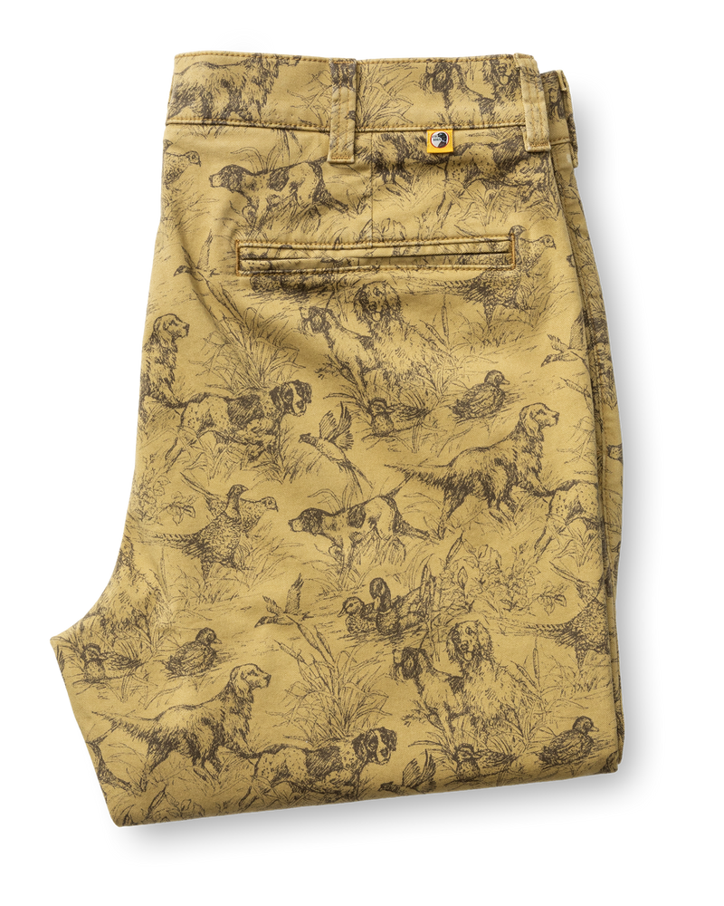 Classic Fit Gold School Chino - Wheatfield Print