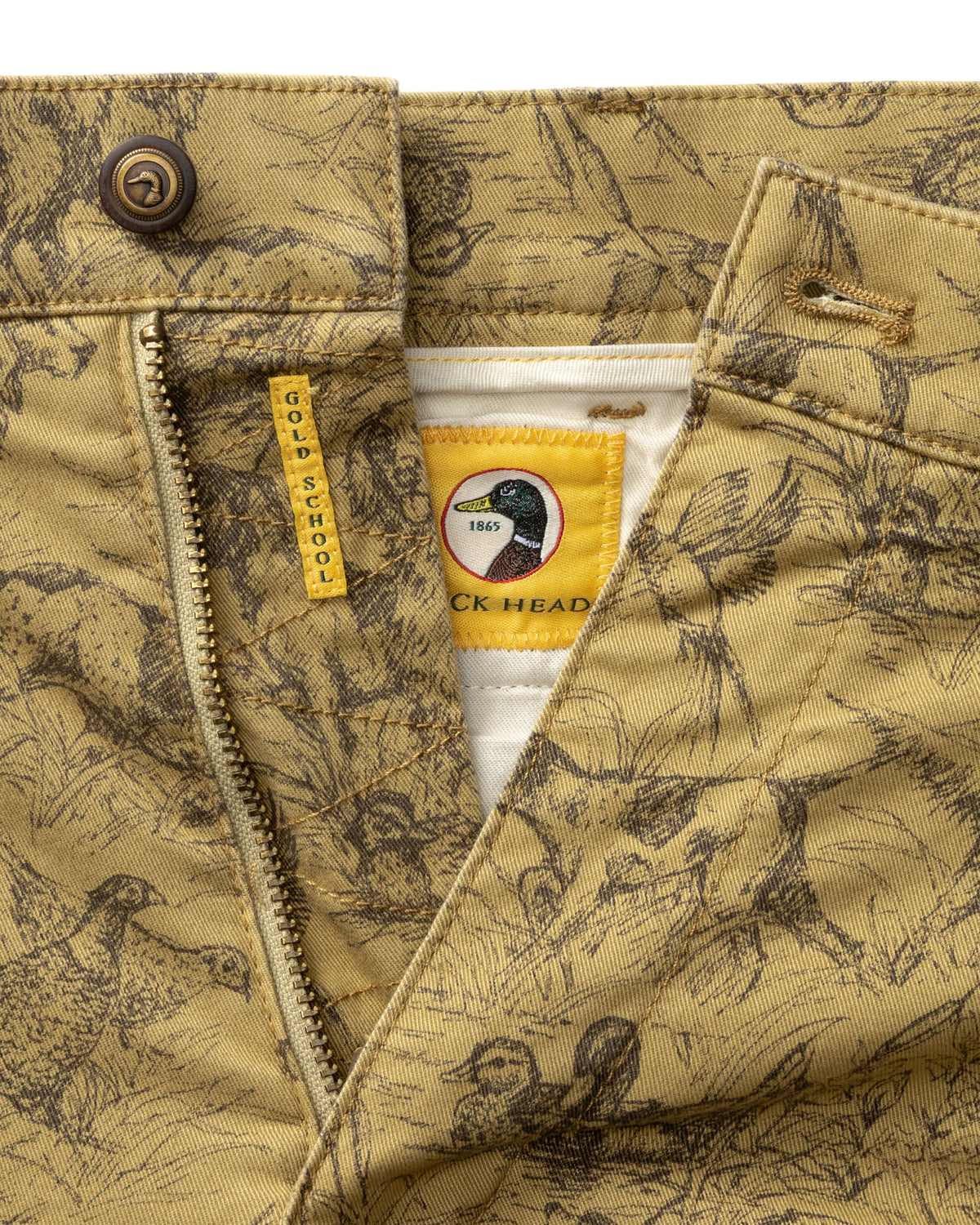 Classic Fit Gold School Chino - Wheatfield Print