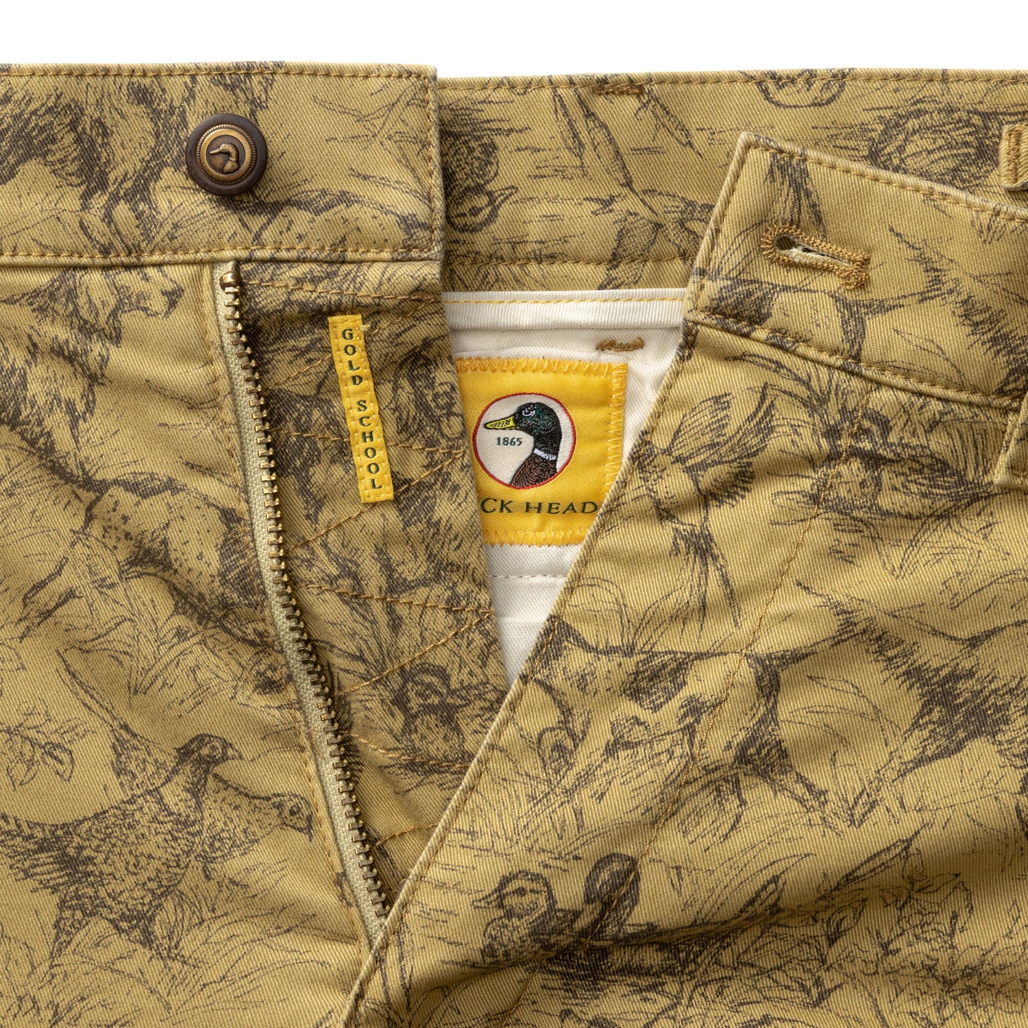 Classic Fit Gold School Chino - Wheatfield Print