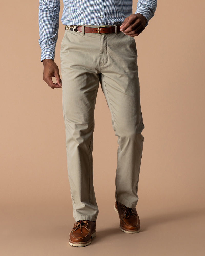 Classic Fit Gold School Chino - Khaki Gold Patch