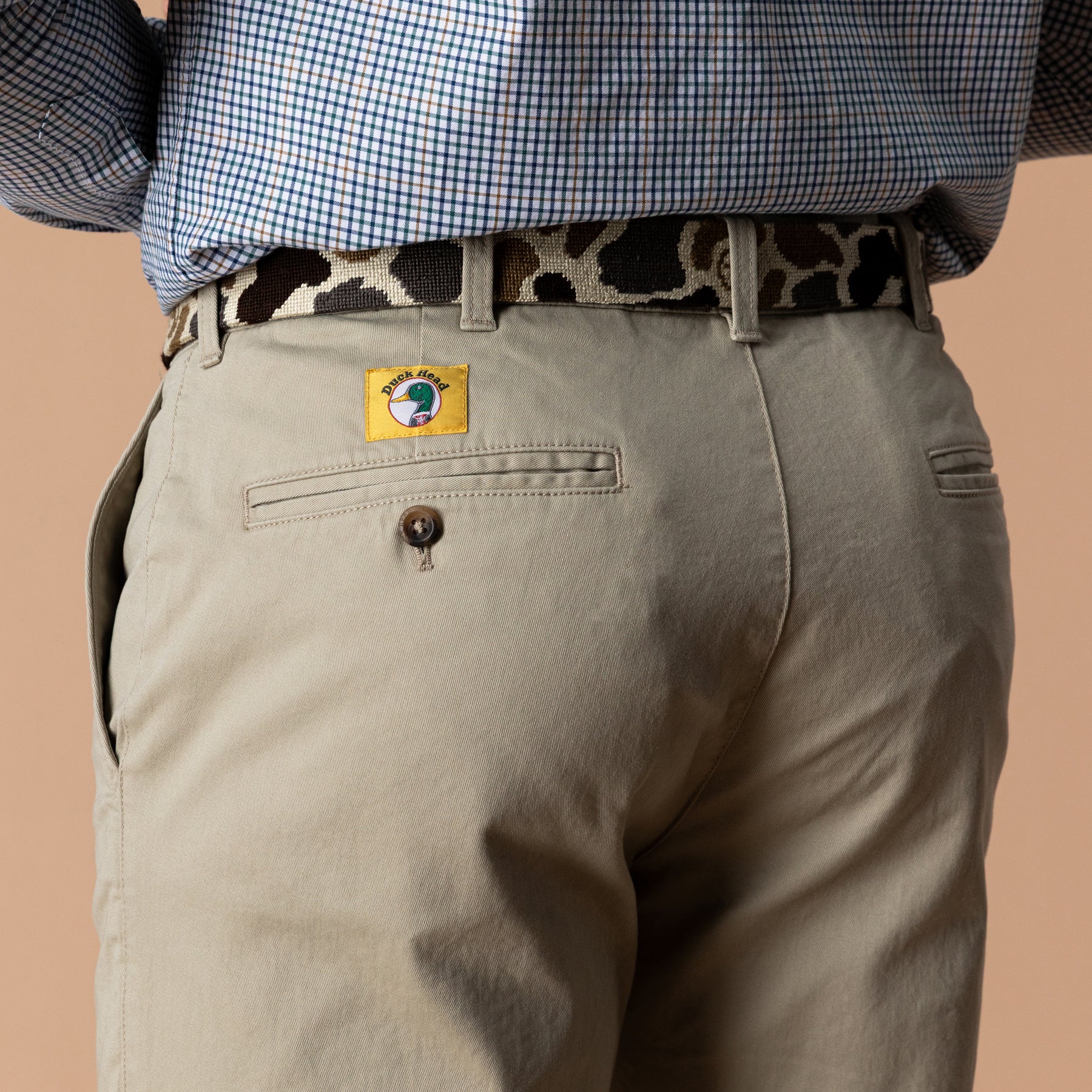 Classic Fit Gold School Chino - Khaki Gold Patch