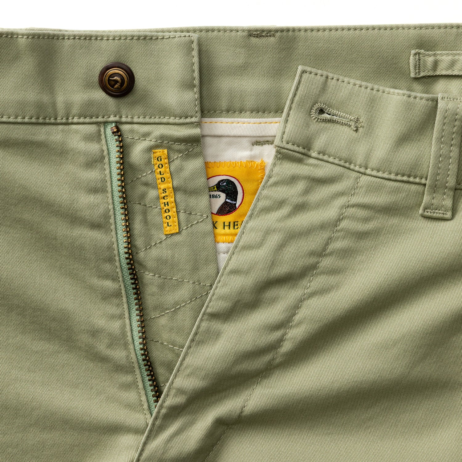 Classic Fit Gold School Chino - Tea Leaf