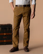 Classic Fit Gold School Chino - Bronze Brown EMB