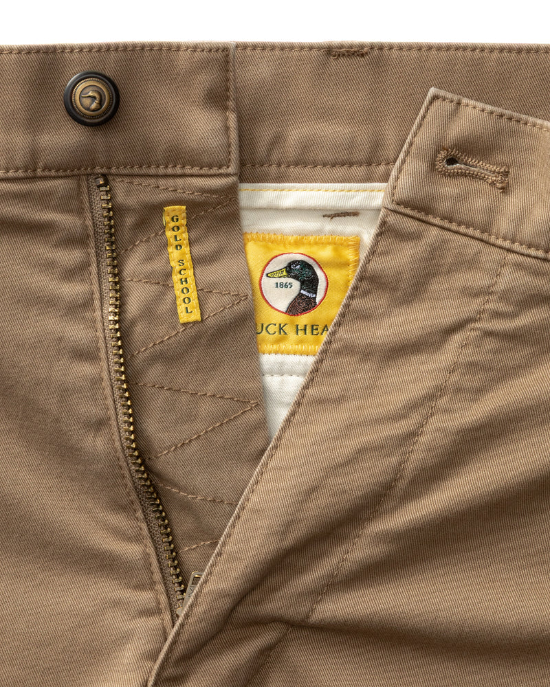 Classic Fit Gold School Chino - Rustic Brown