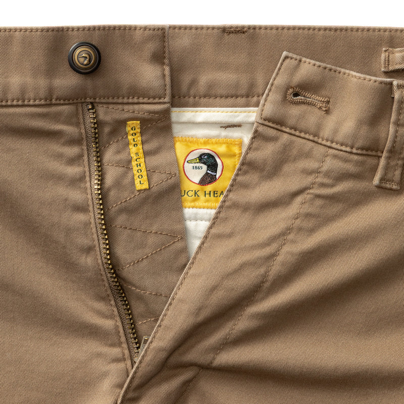 Classic Fit Gold School Chino - Rustic Brown
