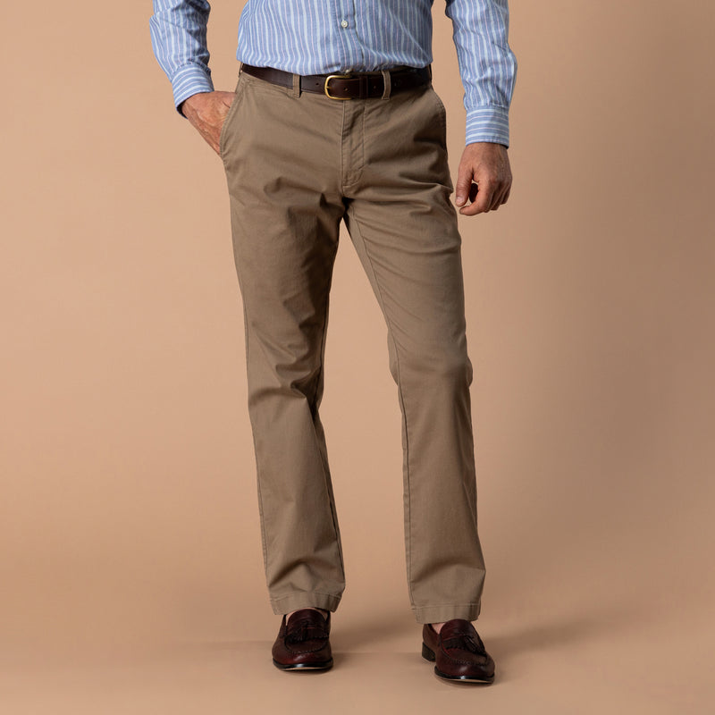 Classic Fit Gold School Chino - Rustic Brown