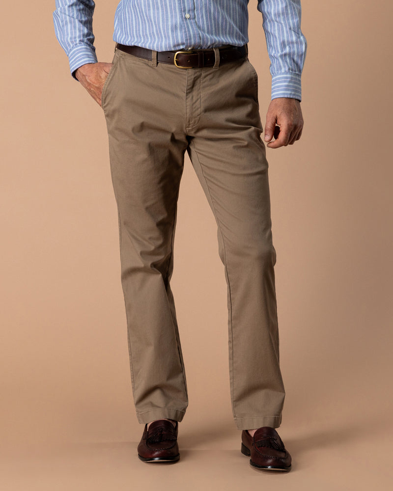 Classic Fit Gold School Chino - Rustic Brown