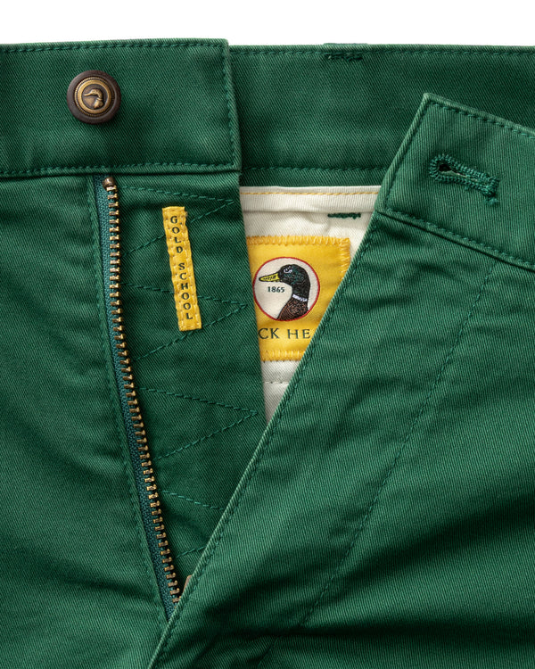 Classic Fit Gold School Chino - Hunter Green
