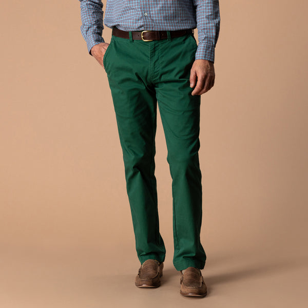 Classic Fit Gold School Chino - Hunter Green