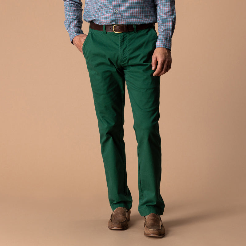 Classic Fit Gold School Chino - Hunter Green