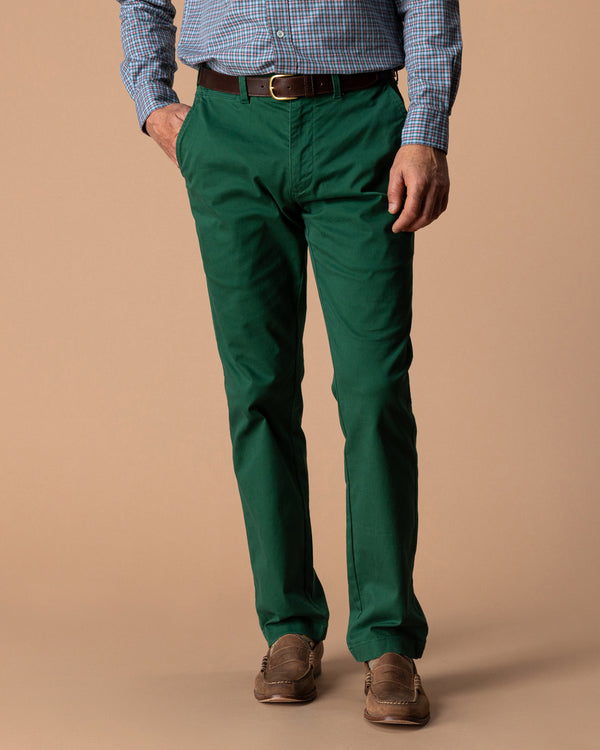 Classic Fit Gold School Chino - Hunter Green