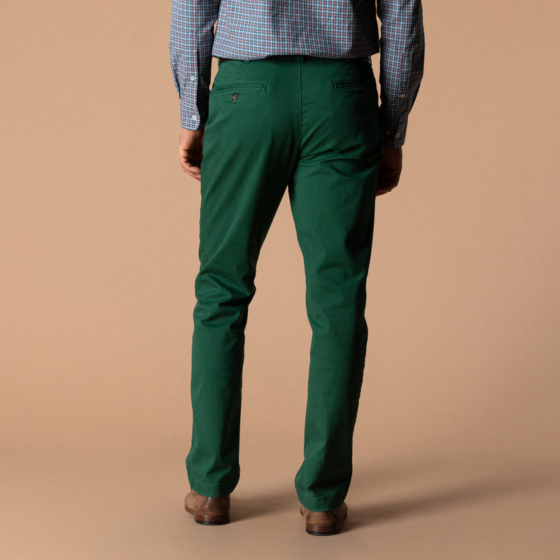 Classic Fit Gold School Chino - Hunter Green
