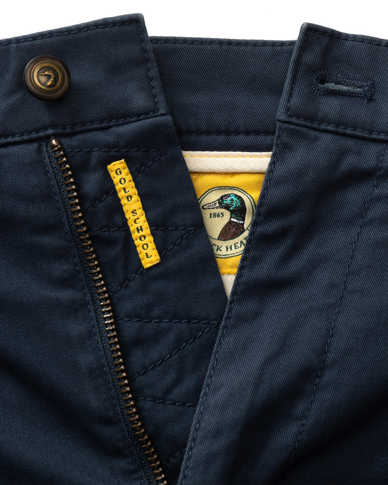 Classic Fit Gold School Chino - Navy