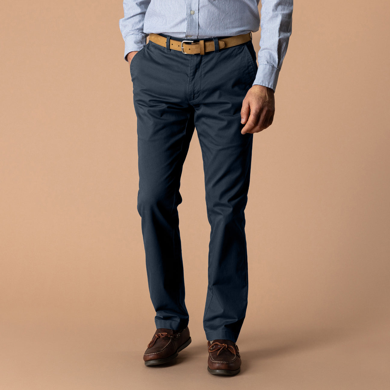 Classic Fit Gold School Chino - Navy
