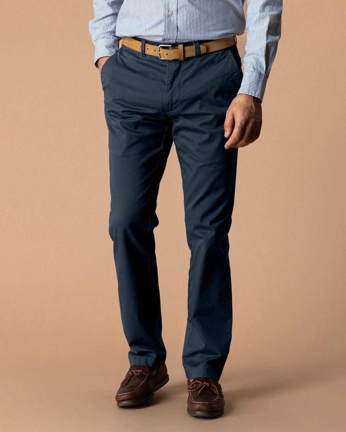 Classic Fit Gold School Chino - Navy