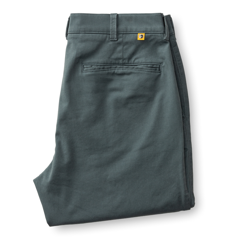 Classic Fit Gold School Chino - Stormy Blue