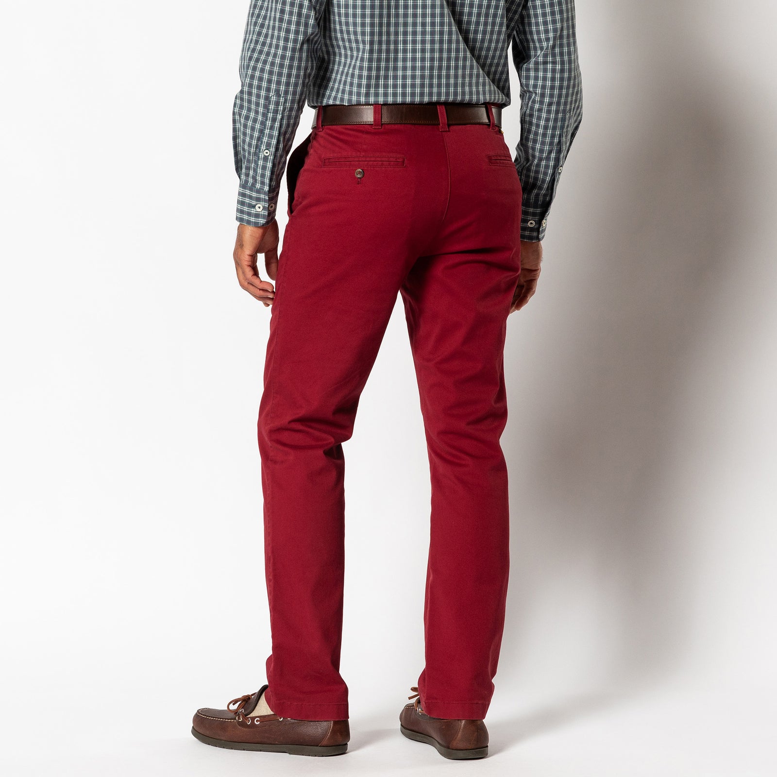 Classic Fit Gold School Chino - Deep Red