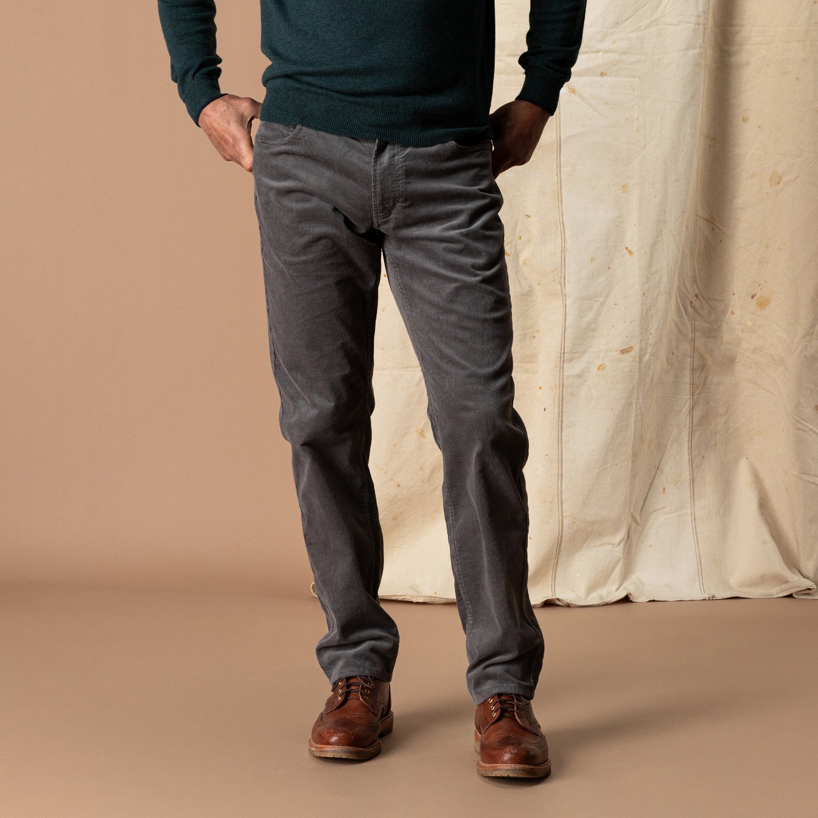 Holston Corduroy Five-Pocket - Fossil Gray