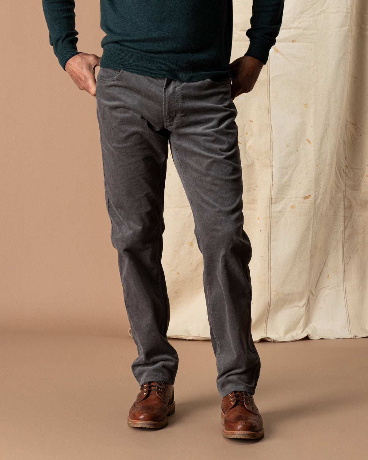 Holston Corduroy Five-Pocket - Fossil Gray