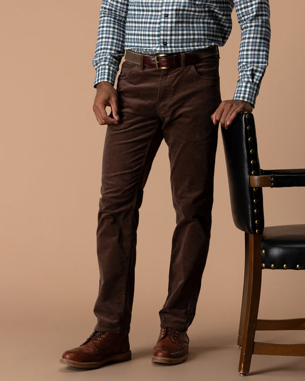Holston Corduroy Five-Pocket - Espresso Brown