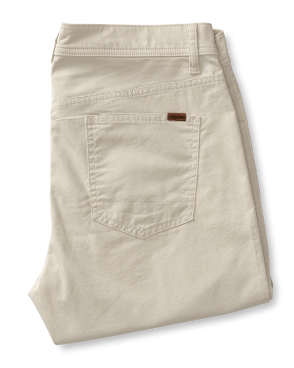 Classic Fit Pinpoint Canvas Five-Pocket - Stone
