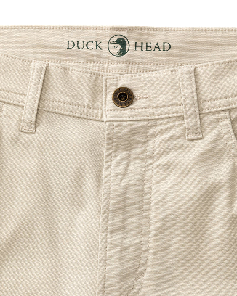Classic Fit Pinpoint Canvas Five-Pocket - Stone