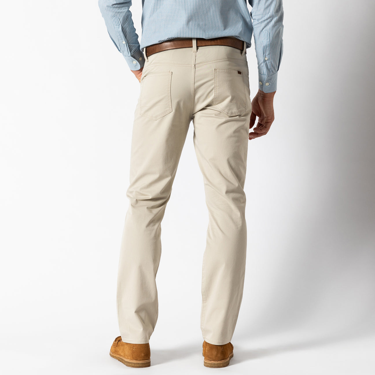 Classic Fit Pinpoint Canvas Five-Pocket - Stone